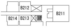 講義室B 2階配置図