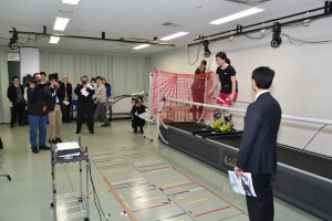 アルペンスキー競技選手のデータ測定実演